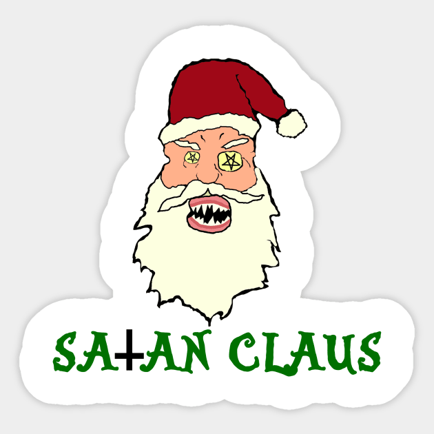 Satan Claus Santa Sticker by Ghost Of A Chance 